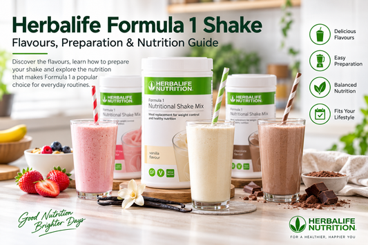 Herbalife Formula 1 shakes with different flavours for everyday nutrition