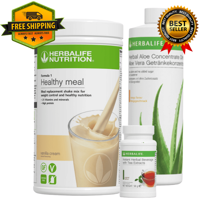 Herbalife 21 Day Breakfast Bundle Standard with Formula 1, Herbal Beverage and Aloe