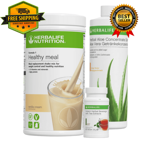 Herbalife 21 Day Breakfast Bundle Standard with Formula 1, Herbal Beverage and Aloe
