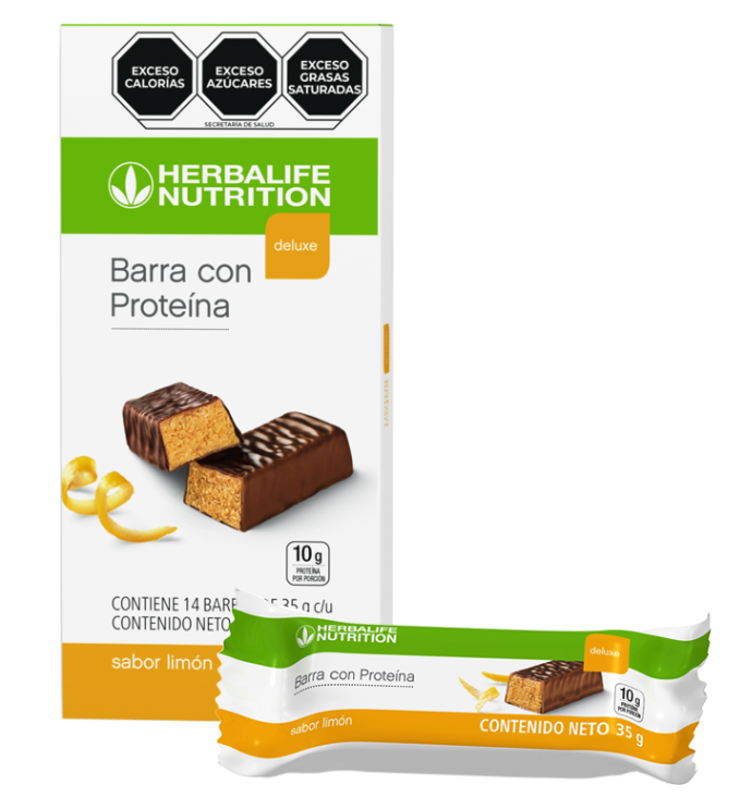 Herbalife Barra con Proteína Deluxe limón 14 barras de 35 g