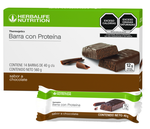Herbalife Barra con Proteína Chocolate caja de 14 barras de 40 g