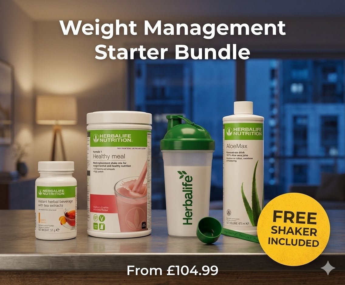 Herbalife Formula 1 Healthy Meal Shake 550g with Tea and Aloe Starter Bundle