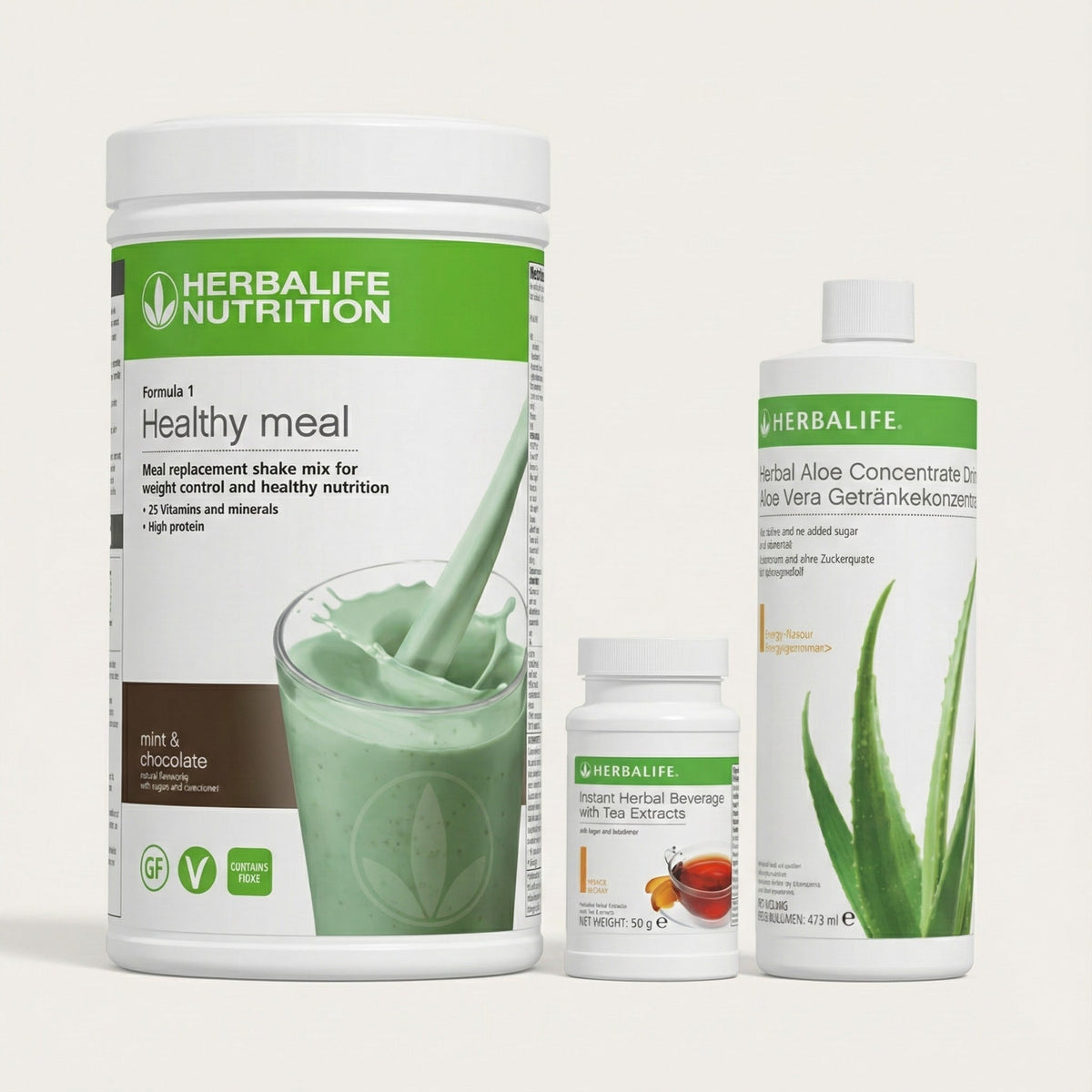 Herbalife Healthy Breakfast Programme with Formula 1 Shake Tea and Aloe Concentrate