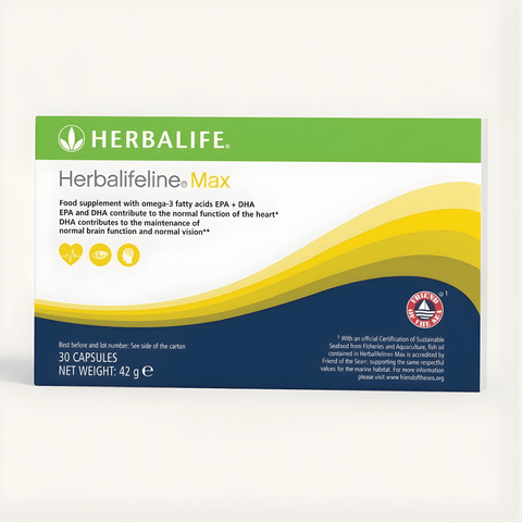 Herbalife Herbalifeline Max omega-3 EPA and DHA food supplement with 30 capsules