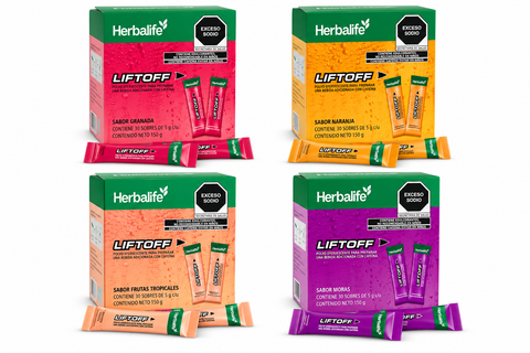 Herbalife LiftOff 150 g Granada Naranja Frutas Tropicales y Moras