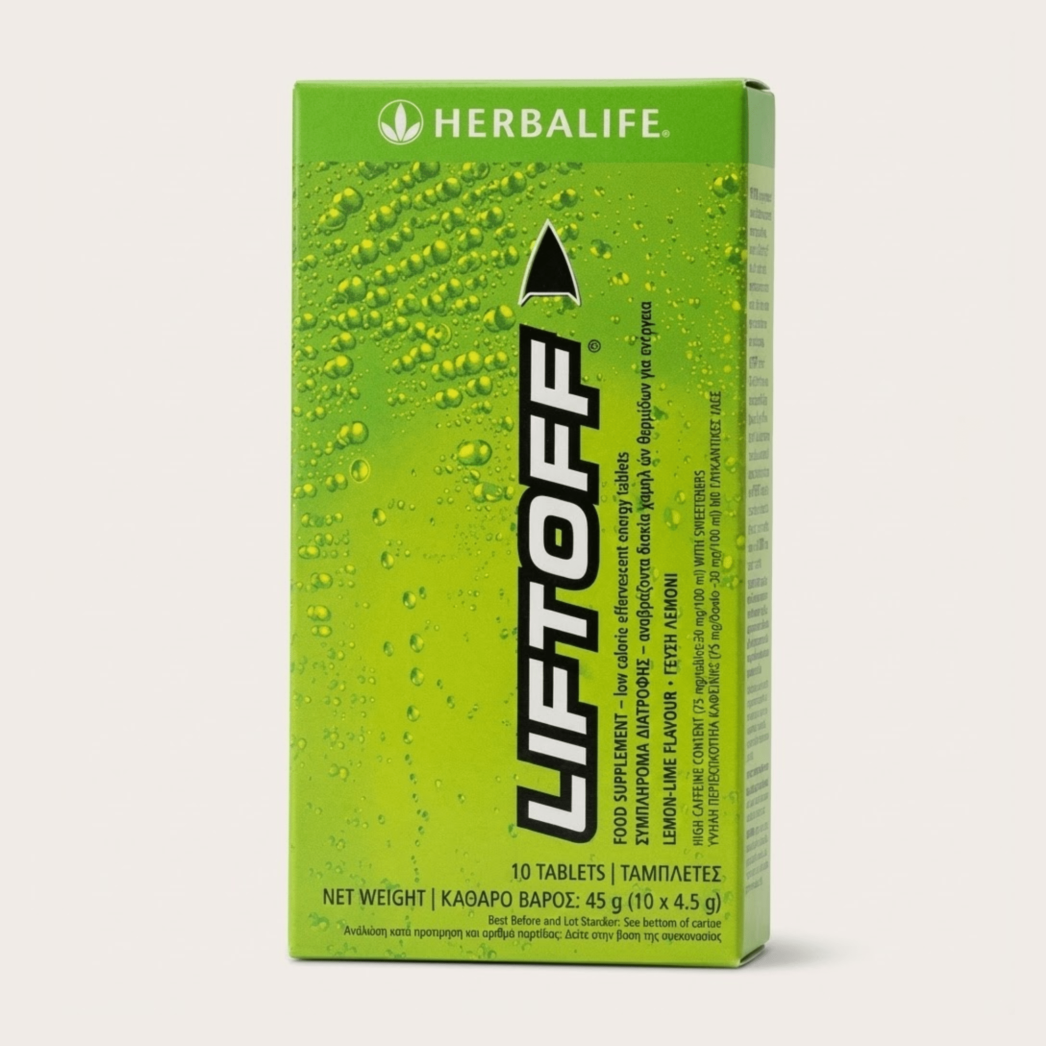 Herbalife LiftOff Energy Tablets Lemon 10 effervescent tablets