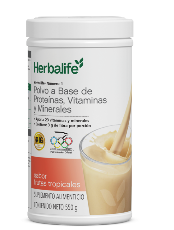 Herbalife Número 1 Frutas Tropicales 550g