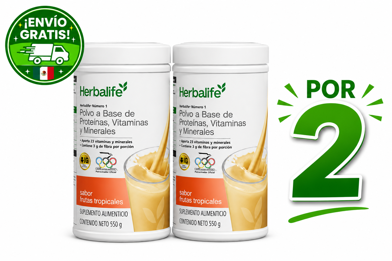 Herbalife Número 1 pack de 2 x 550 g México