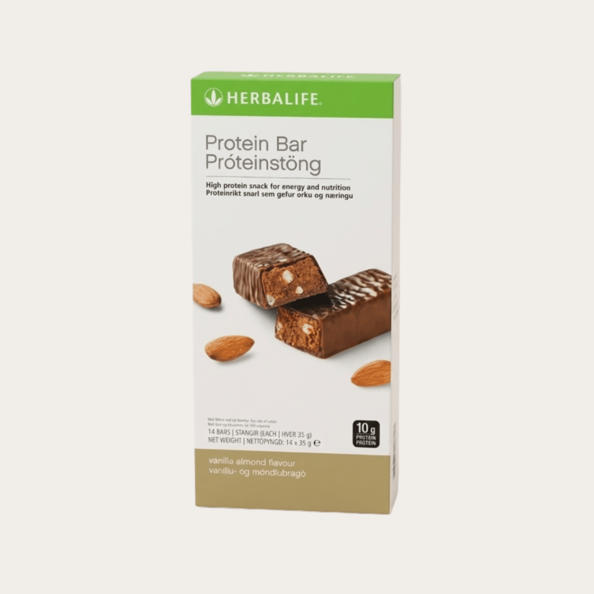 Herbalife Protein Bars Vanilla Almond 14 x 35g high protein snack bars