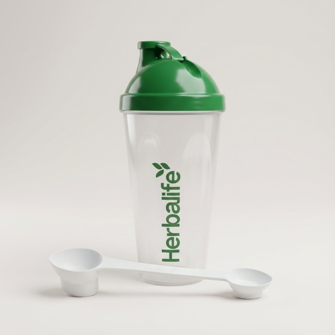 Herbalife Nutrition shaker bottle with measuring spoon for mixing shakes