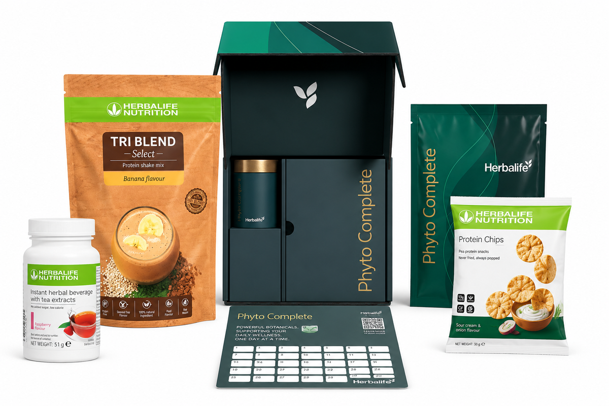 Herbalife Vegan Starter Nutrition Bundle with Tri Blend Select, Instant Herbal Beverage and Phyto Complete