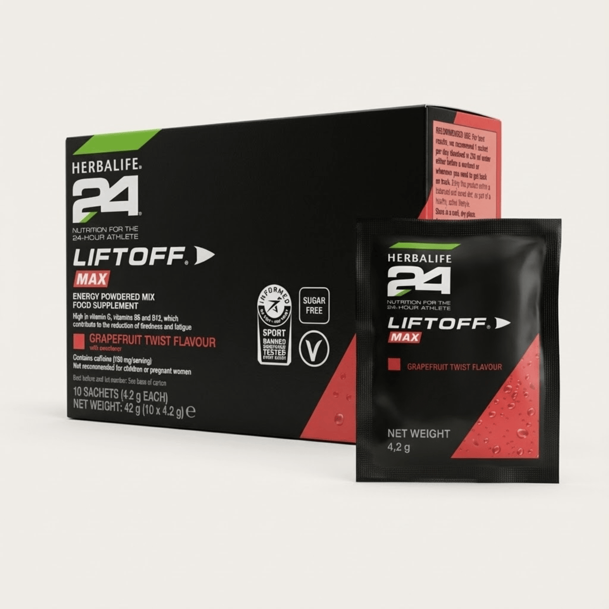 Herbalife24 LiftOff Max Grapefruit energy drink mix 10 sachets
